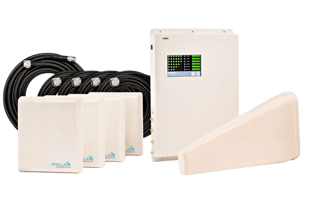 Office repeater for boosting mobile signals in 5-15 rooms