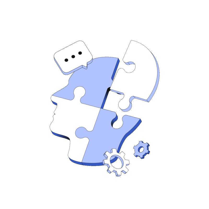 Solving a mental problem - picture from icons8